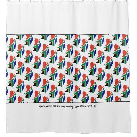 南スタイリッシュアフリカ神のメルシーラム3:23 シャワーカーテン (正面)