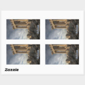 南ステッカーのパルテノン製 長方形シール (シート)