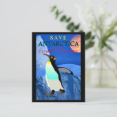 南ストップ極ペンギン温暖化 ポストカード (スタンド正面)