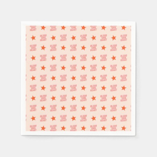 南スナ賛美ク：あなたのハート（ピンクとオレンジ） スタンダードカクテルナプキン (正面)