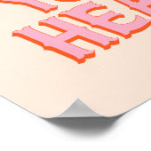 南スナ賛美ク:あなたのハート(ピンクとオレンジ) ポスター (角)