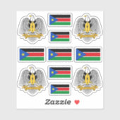 南スーダンのシンボル/コート・オブ・アームズ/コート・オブ・フラッグ シール (シート)