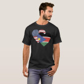 南スーダンの土産ウォム国男性へ旗 Tシャツ (正面フル)
