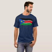 南スーダンの旗のシャツ Tシャツ (正面フル)