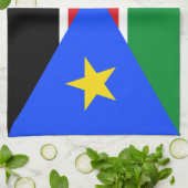 南スーダンの旗 キッチンタオル (折り畳み)