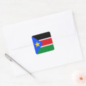 南スーダンの旗 スクエアシール (封筒)