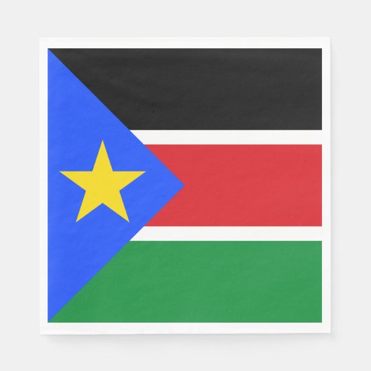 南スーダンの旗 スタンダードランチョンナプキン (正面)