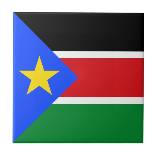 南スーダンの旗 タイル (正面)