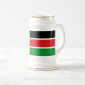 南スーダンの旗 ビールジョッキ (正面右)