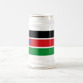 南スーダンの旗 ビールジョッキ (中央)