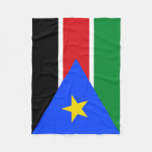 南スーダンの旗 フリースブランケット (正面)
