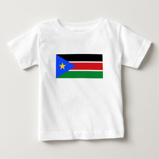 南スーダンの旗 ベビーTシャツ (正面)