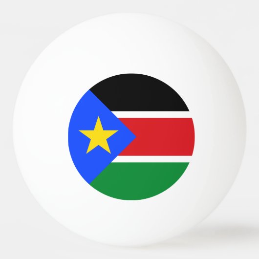 南スーダンの旗 卓球ボール (正面)