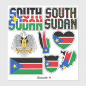 南スーダンの驚くべき国のシンボル シール (シート)