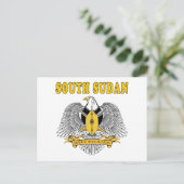 南スーダンコートオブアームズデザイン ポストカード (スタンド正面)