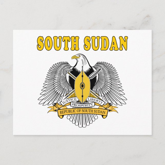 南スーダンコートオブアームズデザイン ポストカード (正面)