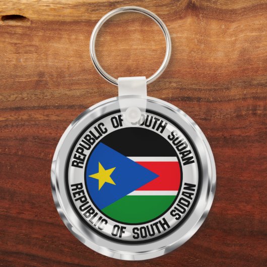 南スーダン丸エンブレム キーホルダー (正面)