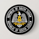 南スーダン丸エンブレム 缶バッジ (正面)