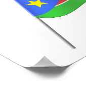 南スーダン国旗のポスター ポスター (角)