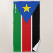 南スーダン国旗の素晴らしい愛国心 ビーチタオル (正面)