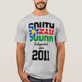 南スーダン国旗独立お祝い Tシャツ (正面)