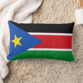 南スーダン国旗（アフリカ） ランバークッション (ブランケット)