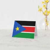 南スーダン国旗 カード (黄色い花)