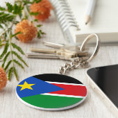 南スーダン国旗 キーホルダー (側面)