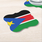 南スーダン国旗 ペーパーコースター (アングル)