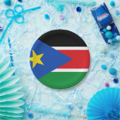 南スーダン国旗 ペーパープレート (パーティー)