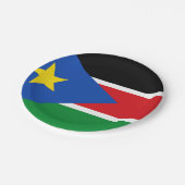 南スーダン国旗 ペーパープレート (アングル)