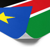 南スーダン国旗 ポスター (角)