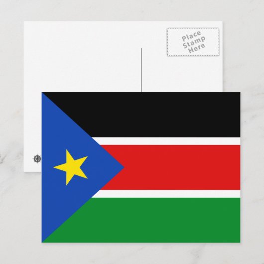南スーダン国旗 ポストカード (正面/裏面)