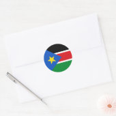 南スーダン国旗 ラウンドシール (封筒)