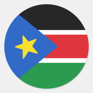 南スーダン国旗 ラウンドシール