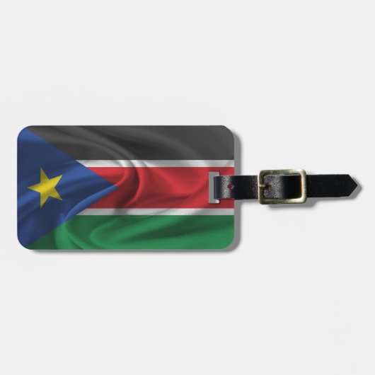 南スーダン国旗 ラゲッジタグ (正面横)