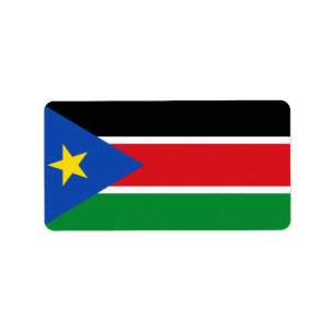 南スーダン国旗 ラベル