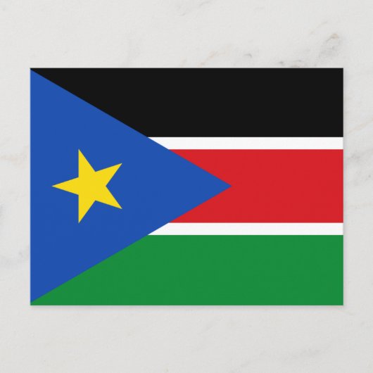 南スーダン国旗、南スーダン国旗 ポストカード (正面)