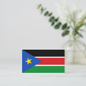 南スーダン国旗、南スーダン国旗 名刺 (スタンド正面)