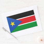 南スーダン国旗、南スーダン国旗 長方形シール (封筒)