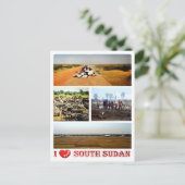 南スーダン – 私の愛 –  ポストカード (スタンド正面)