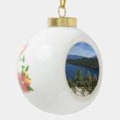 南タホ湖の湖の滝 セラミックボールオーナメント (左)