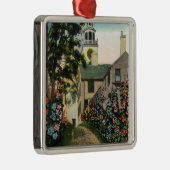 南タワーおよび町の時計の石造りの細道の眺め メタルオーナメント (右)