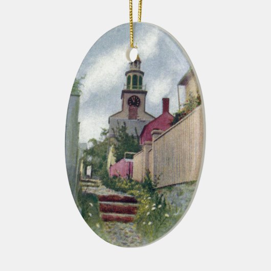 南タワーのヴィンテージのNantucketの眺め セラミックオーナメント (左)