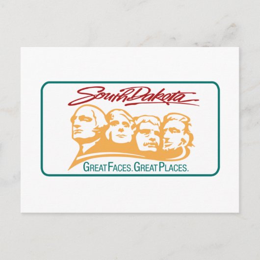 南ダコタ州へようこそ - アメリカ道路標識 ポストカード (正面)