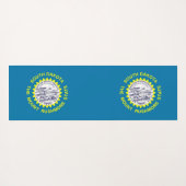 南ダコタ州旗を持つ愛国的なヨガマット ヨガマット (裏面(横))