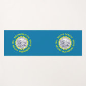 南ダコタ州旗を持つ愛国的なヨガマット ヨガマット (正面(横))