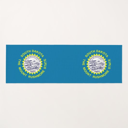 南ダコタ州旗を持つ愛国的なヨガマット ヨガマット (正面(横))