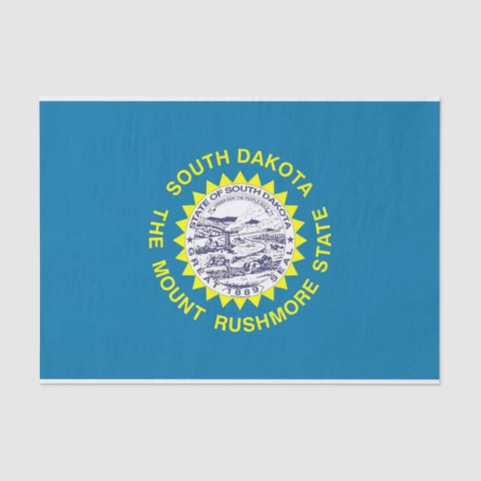 南ダコタ州旗を持つ愛国的ティッシュペーパー 薄葉紙 (正面)