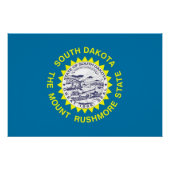 南ダコタ州旗を掲げた愛国的なポスター ポスター (正面)